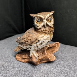 Brown and White Owl Figurine